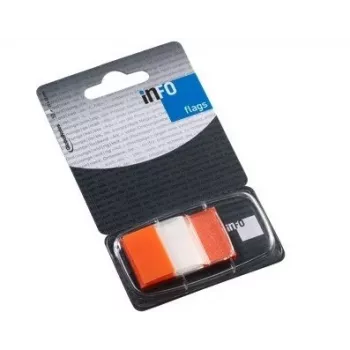 Paperi-indeksi Global Notes, 25x43 mm, oranssi, muovi (1x50) 0718-205