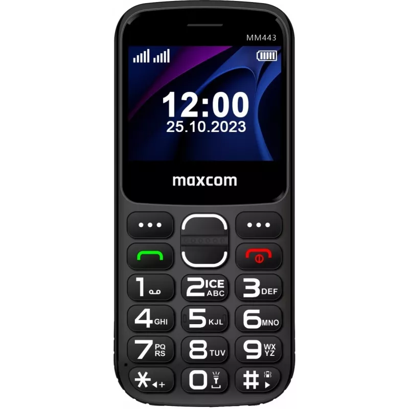 Maxcom Comfort MM443 S näppäimillä ja telakalla musta/musta