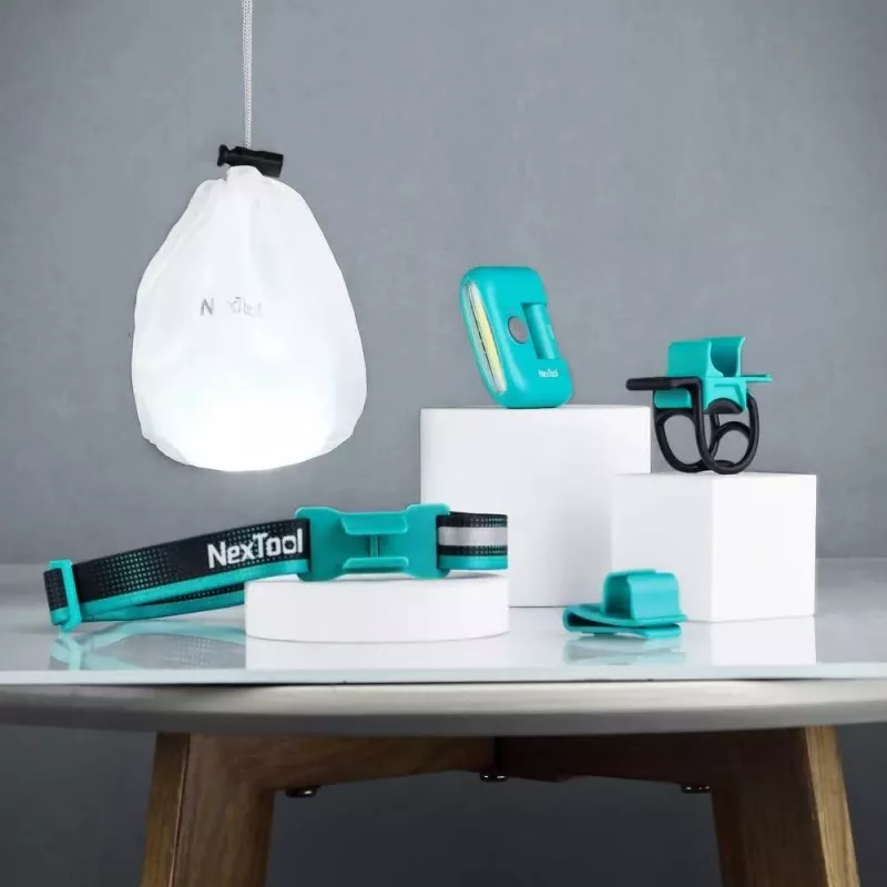 Otsalamppu Nextool NE20005 ladattava LED-otsanauha 170 lm, USB-C, 37,8 g, ABS, pilvensininen