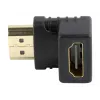 HDMI-sovitin GEMBIRD A-HDMI90-FML, HDMI–HDMI, 90° kulmasovitin, musta