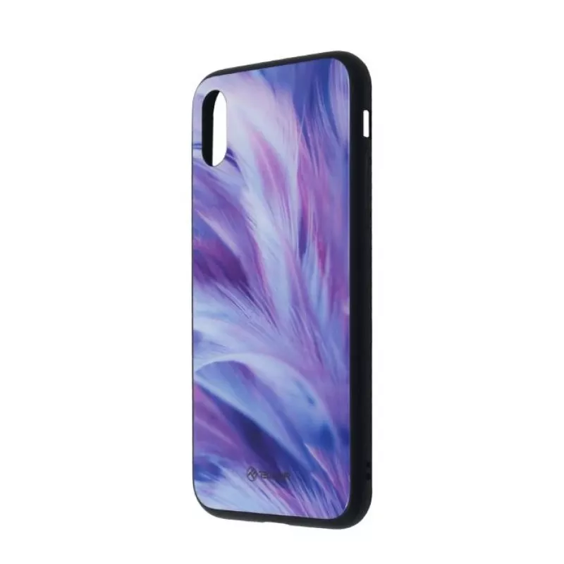 Tellur Cover Glass Print -näytönsuojalasi iPhone XS, sulkakuvio