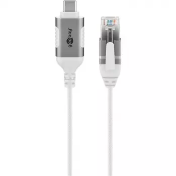Goobay Ethernet-kaapeli USB-C 3.1 - RJ45 ohut 5 m – yhdistä reititin, modeemi tai (74389)