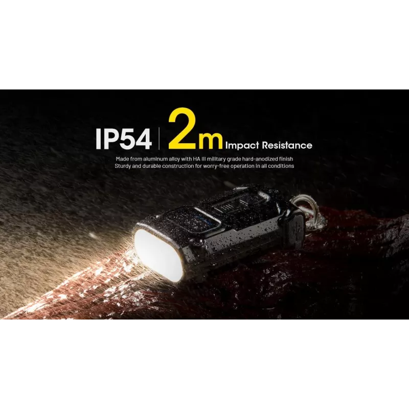 Avaimenperä-taskulamppu Nitecore TINI3 musta 600 lm USB ladattava