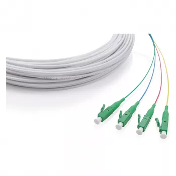 FTTH-drop-kaapeli DIGITUS yksimuotokuitu, 4 kuitua ja 4 LC/APC-liitintä, 30 m