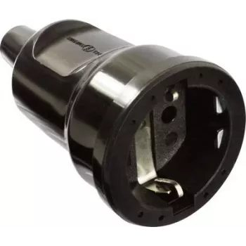 AS SCHWABE PVC-liitin 16A, 250V luotettava versio musta (62225)