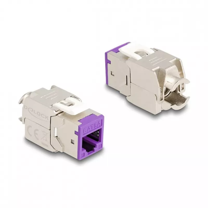 DeLOCK Keystone-moduuli 88121 litteä violetti RJ-45 10 kpl