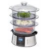 Clatronic DG 3547 höyrykeitin 3 astiaa musta, ruostumaton teräs 800 W