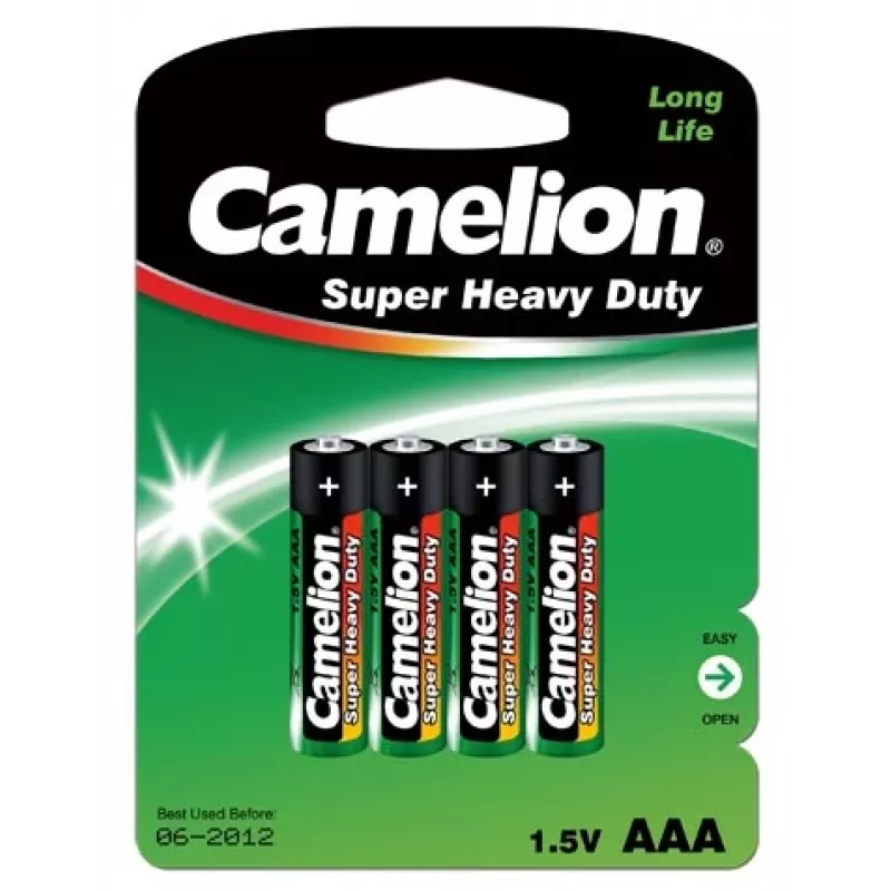 Kertakäyttöparisto Camelion R03P-BP4G AAA sinkki-hiili