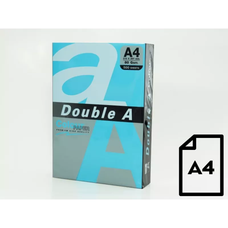 Värillinen paperi Double A, 80 g, A4, 500 arkkia, tummansininen