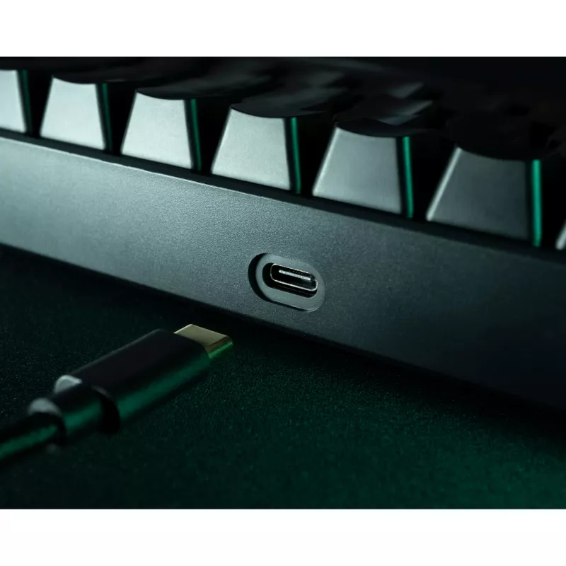 Deltaco GAM-100-DE - 65% - USB + Bluetooth - mekaaninen kytkin - QWERTZ - RGB-LED - musta