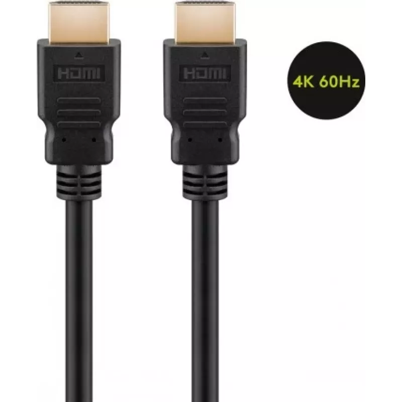 Goobay High Speed HDMI -kaapeli Ethernetillä 61150 HDMI-liitin (Type-A) HDMI-liitin (Type-A) HDMI–HDMI 1 m