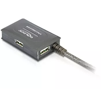 DeLock USB2.0 jatkokaapeli 10m aktiivinen 4-porttisella keskitimellä - keskitin - 4 x USB2.0 (82748)