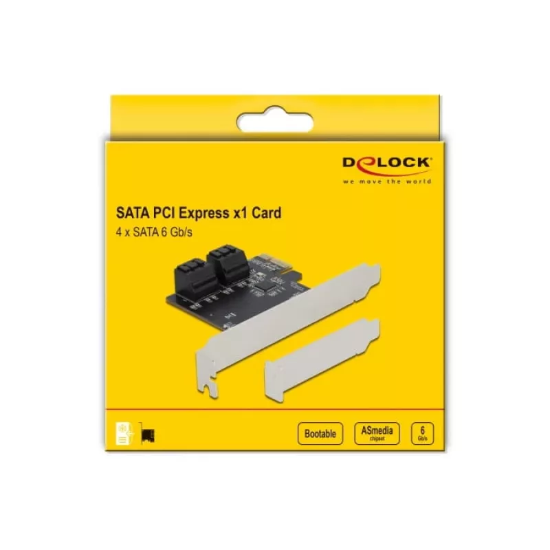 SATA PCI Express x1 -kortti DeLOCK 90010 Low-Profile-muototekijä