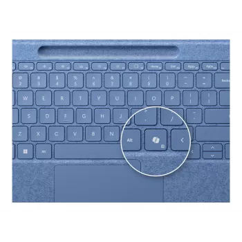Näppäimistö Microsoft Surface 8YU-00027 — QWERTZ saksalainen layout, Bluetooth, kosketuslevy, sininen