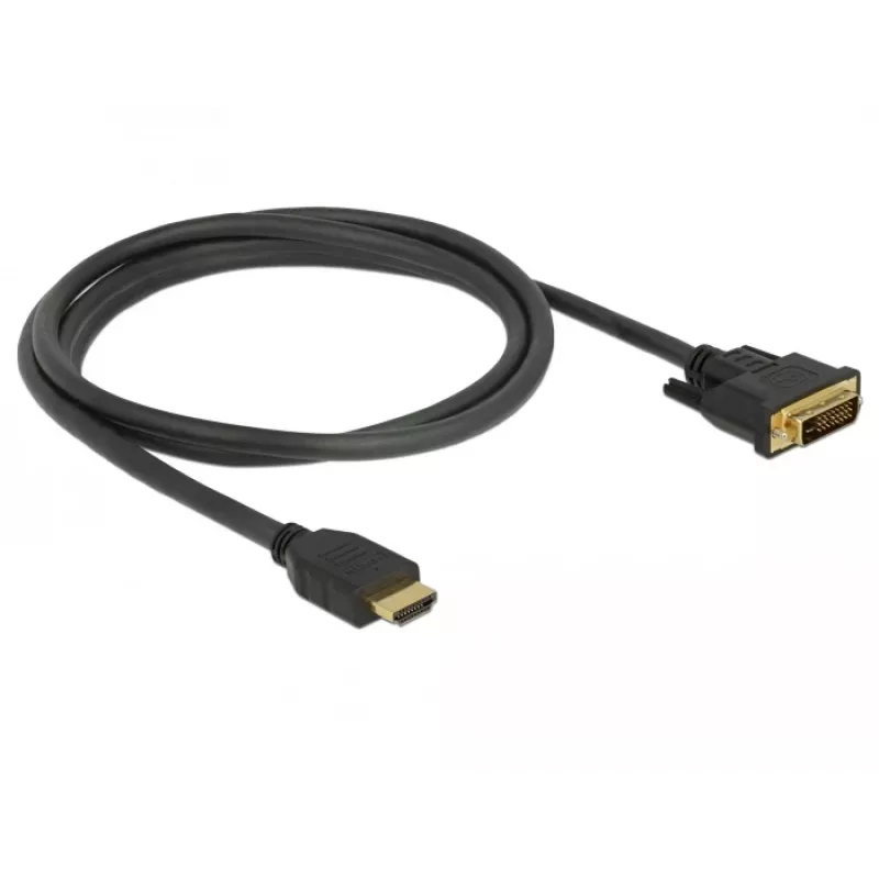 DeLOCK 85653 videokaapelisovitin 1,5 m HDMI Type-A DVI musta