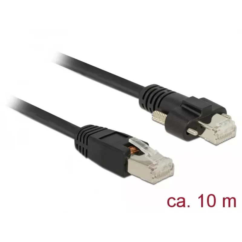 Verkkokaapeli DeLOCK 85672 RJ-45 Cat6 10 m musta