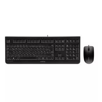 CHERRY DC 2000 näppäimistö, hiiri sisältyy, yleispätevä, USB, QWERTY, tšekki, musta