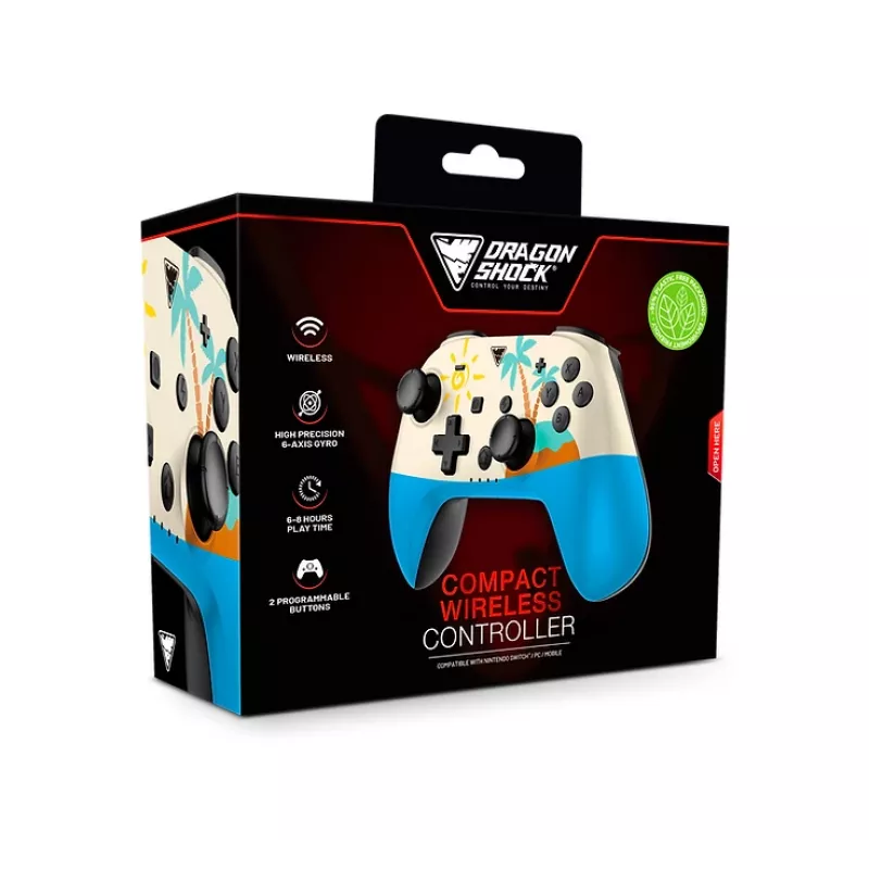Dragonshock PopTop Compact - peliohjain - Nintendo Switch - Takaisin-painike - D-Pad - Home-painike - Reset-painike - langaton - Bluetooth - USB Type-C (D