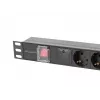 Lanberg PDU-05F-0200-BK virtajakoyksikkö (PDU) 5 AC-lähtöä 1U musta