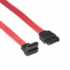 Akyga AK-CA-51 SATA III -kaapeli 6 Gb/s, suora 90° kulmaan, 0,5 m, punainen