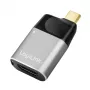 LogiLink USB 3.2 Gen2 Type-C -adapteri C/M - HDMI-A USB-C 4K PD alumiini musta/harmaa
