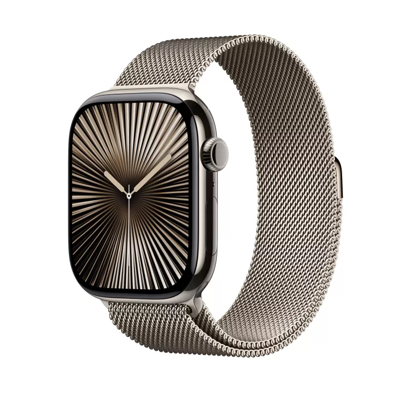 Ranneke Apple 46mm Natural Milanese Loop M/L titaani
