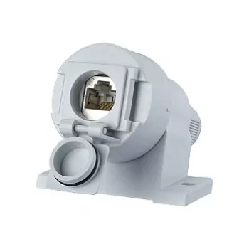 MetzConnect BTR IT CONNECT E-DAT Industry IP67 V6 8(8) AP/KK Cat.6A - modulaarinen liitäntä - vaaleanharmaa, RAL 7035 - 1 liitäntä (1309410003-E)