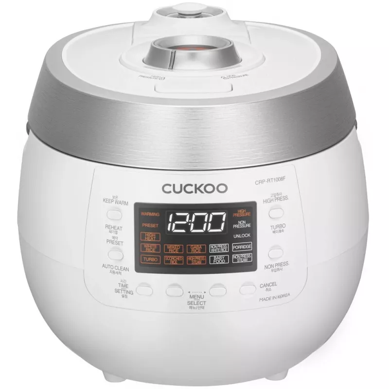 Cuckoo CRP-RT1008F, valkoinen, 1,8 l, alumiini, LED, painikkeet, 1,2 m