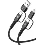 Celly 4-IN-1-kaapeli A+C–C+LIGHT 2M BK