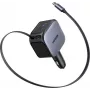 UGREEN Fast 2-porttinen 145W USB-C/USB-A autolaturi malli 55910B