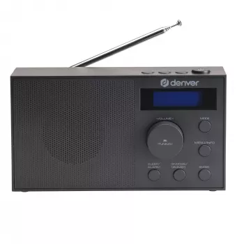 Radio DENVER DAB-51B — kompakti DAB+/FM/AM-digitaaliradio, musta