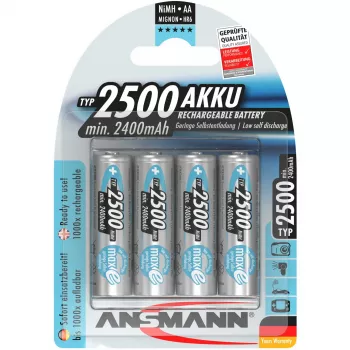 AA-paristo Ansmann 2500mAh maxE plus nikkelimetallihydridi NiMH