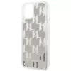 Karl Lagerfeld KLHCP14MLMNMS iPhone 14 Plus 6.7 kova kotelo hopea / hopea Liquid Glitter Monogram