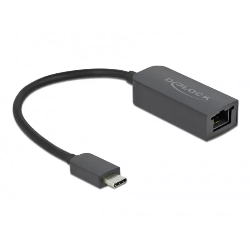 Adapteri USB Type-C-uros 2,5 Gigabit LAN kompakti DeLOCK 66645