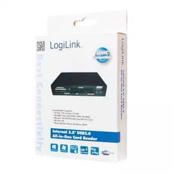 LogiLink CR0012 kortinlukija USB 2.0 sisäinen musta