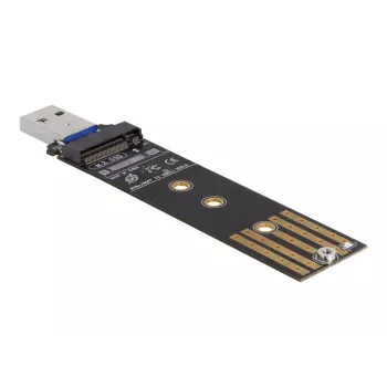 DeLOCK yhdistelmämuunnin M.2 NVMe PCIe- tai SATA-SSD-asemalle USB 3.2 Gen 2 musta