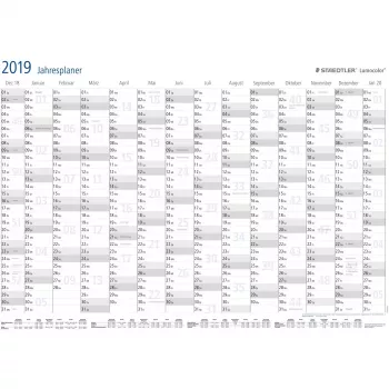 Vuosikalenteri Staedtler Lumocolor 641 YP musta valkoinen 2022