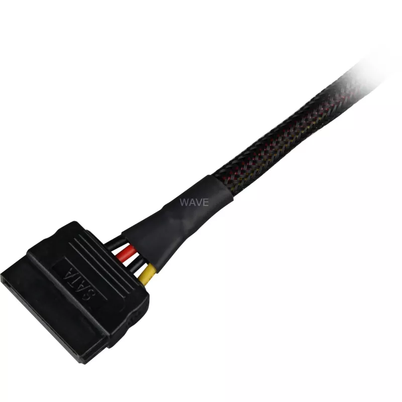SATA-virtasovitinkaapeli Sharkoon 15 cm — sovitin SATA-virtaliittimille