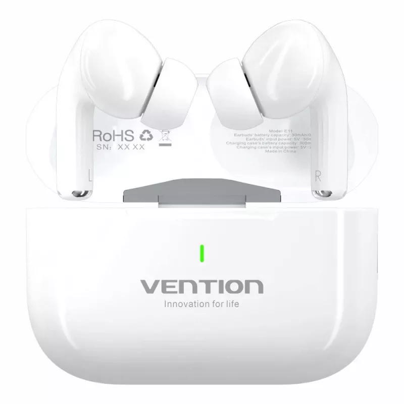 Vention Echo Lite E11 NBVW0 avoimet TWS-kuulokkeet, Bluetooth, USB-C, valkoiset