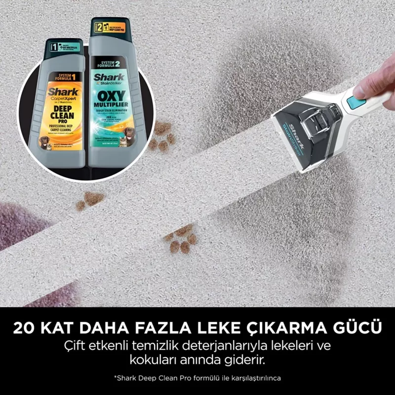 Sharkclean PX200EUT matonpuhdistuslaite käsikäyttöinen syvä-/välippuhdistus valkoinen