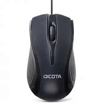DICOTA - hiiri - molempikätinen - laser - 3 painiketta - johdollinen - USB - musta (D32011)
