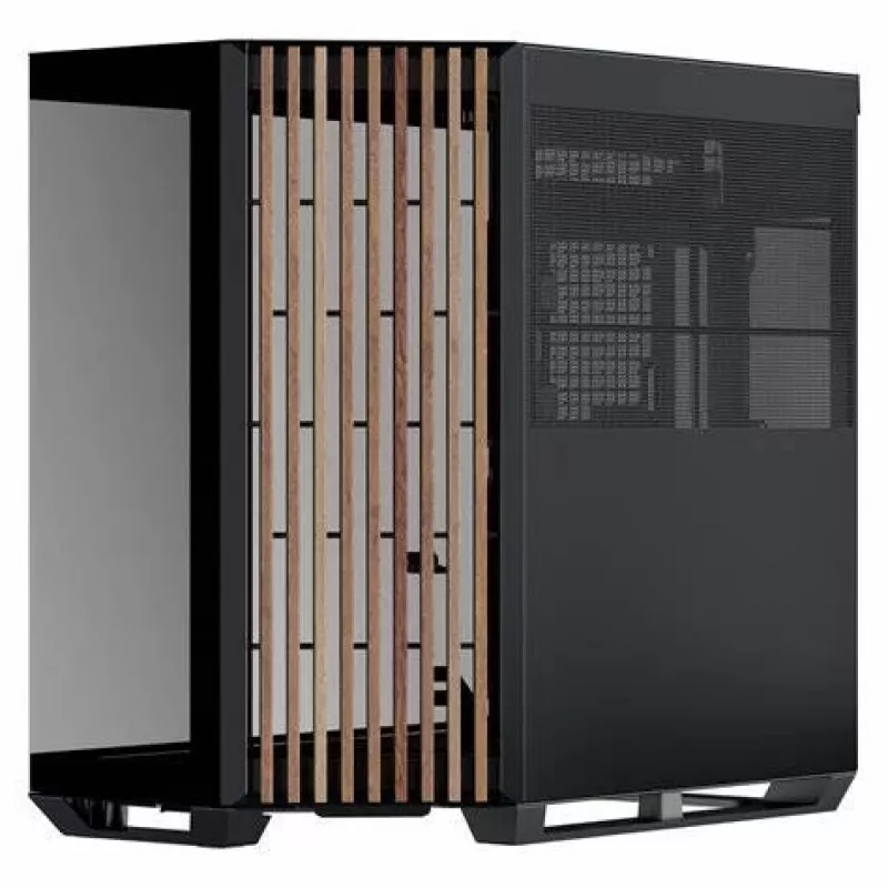 APNX V1-W-BK-v1 Midi Tower musta, puu