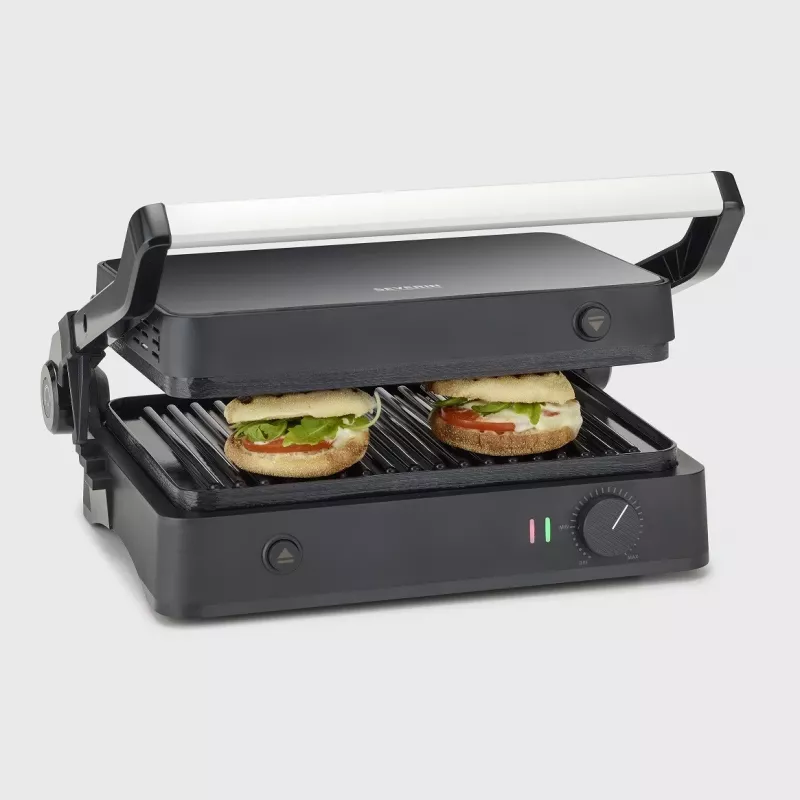 Kontaktigrilli Severin KG 2398 musta valkoinen 1800W 300x220mm