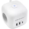 Power Cube QOLTEC 52547 jakotukki 3×AC-pistorasia, 2×USB-A, 1×USB-C PD 20W