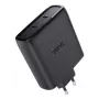 TRUST Maxo 100W 2-porttinen USB-C GaN laturi — 100 W, 2× USB-C, max. 20 V, 2 m kaapeli, musta