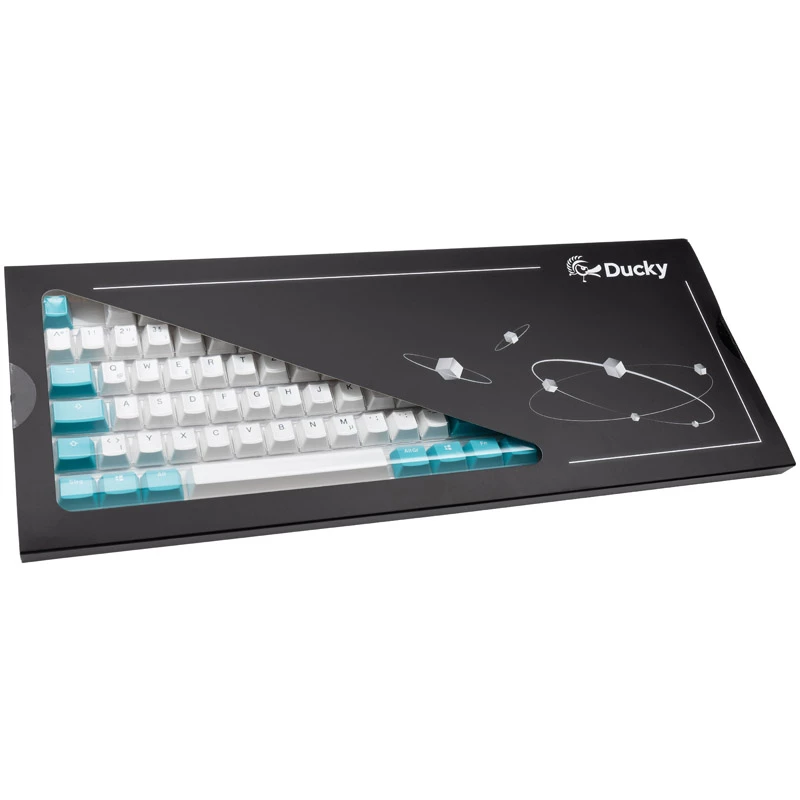 Ducky näppäinhattusarja, PBT, ISO (DE) - valkoinen/sininen