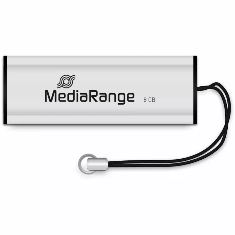 MediaRange SuperSpeed USB-muistitikku 8GB USB3.0 musta/hopea (MR914)
