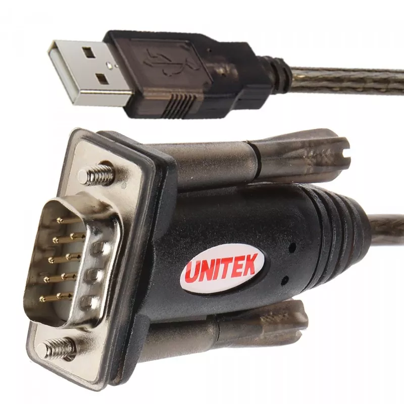 UNITEK Y-105A sarjakaapeli musta 1,5 m USB Type-A DB-9