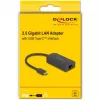 DeLOCK 66045 sovitin USB 5 Gbps Type-A - 2,5 Gigabit LAN RJ45 musta