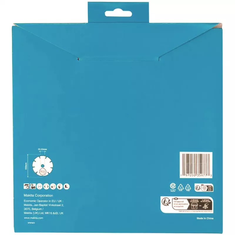 Timanttikatkaisulaikka Makita D-80117 leikkaamiseen, 230x22,23 mm